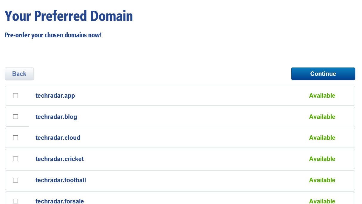 Top level domains