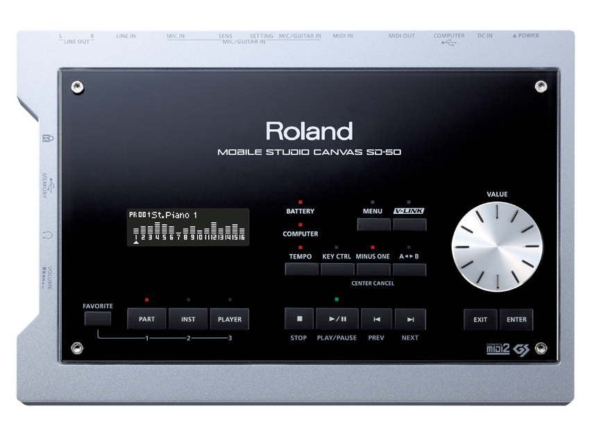 The Mobile Studio Canvas bears the Roland name.