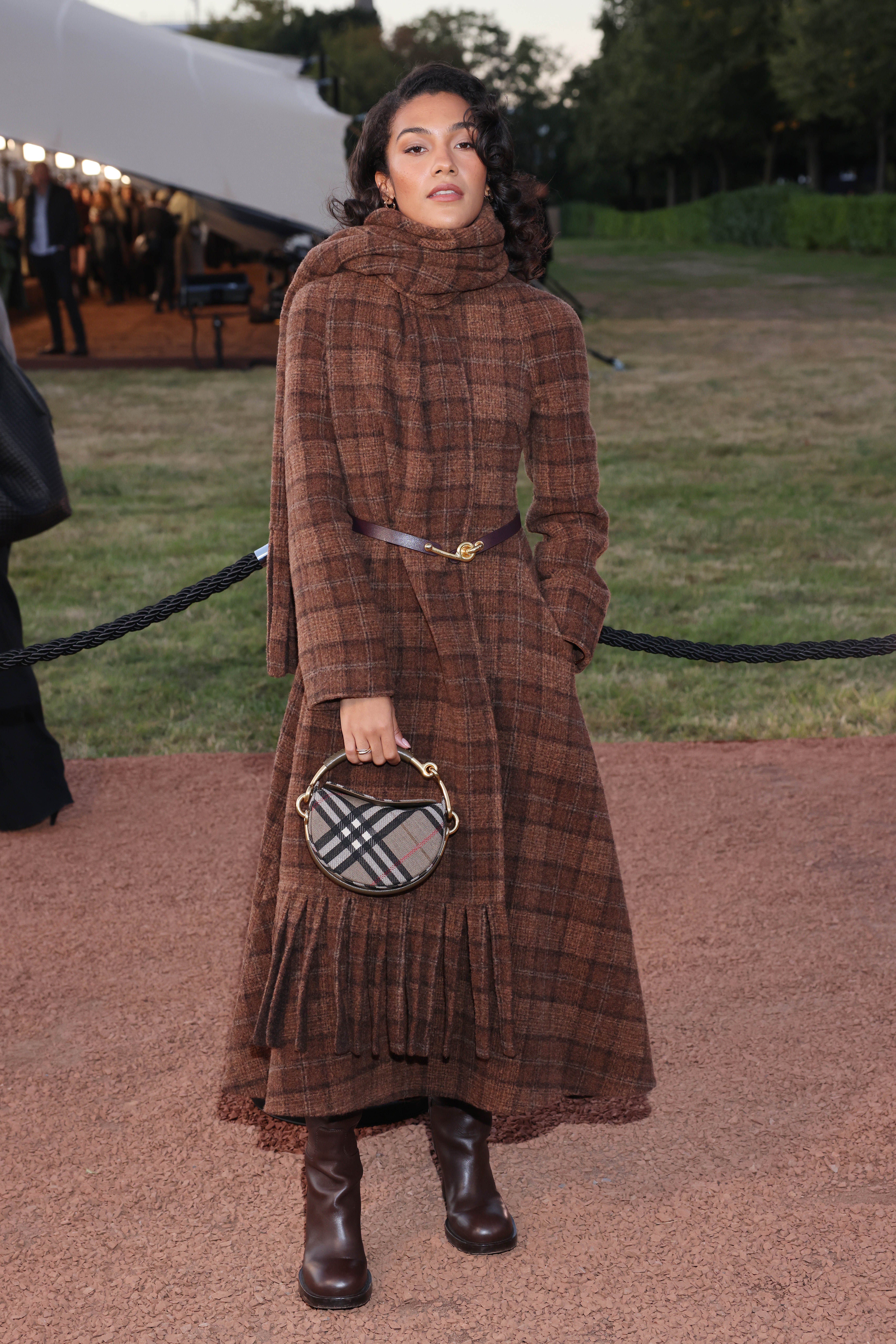 Olivia Dean attends the Burberry show during London Fashion Week September 2025 on September 22, 2025 in London, England