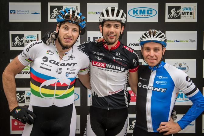 The elite men's eliminator podium