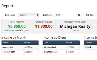 A simple dashboard enables you to check your billing history