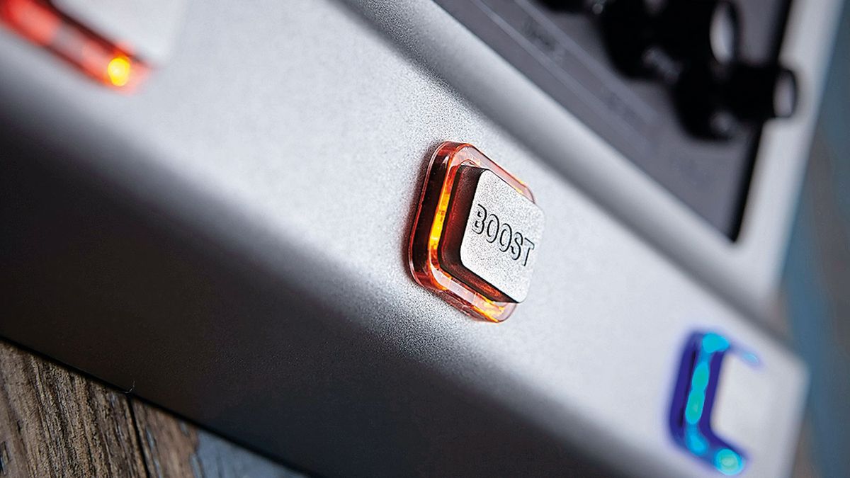 Three footswitches offer overdrive, clean tones, boost and reverb