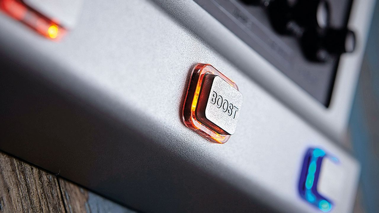 Three footswitches offer overdrive, clean tones, boost and reverb
