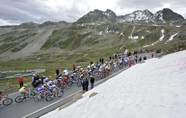 There is still plenty of snow up high in the Swiss mountains.