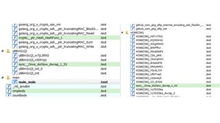 Screenshot showing the researcher's analysis of code samples showing how function names are randomised