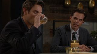 Mark Grossman and Jason Thompson as Adam and Billy at a bar in The Young and the Restless