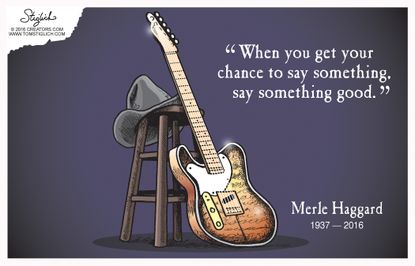 Editorial Cartoon U.S. Merle Haggard