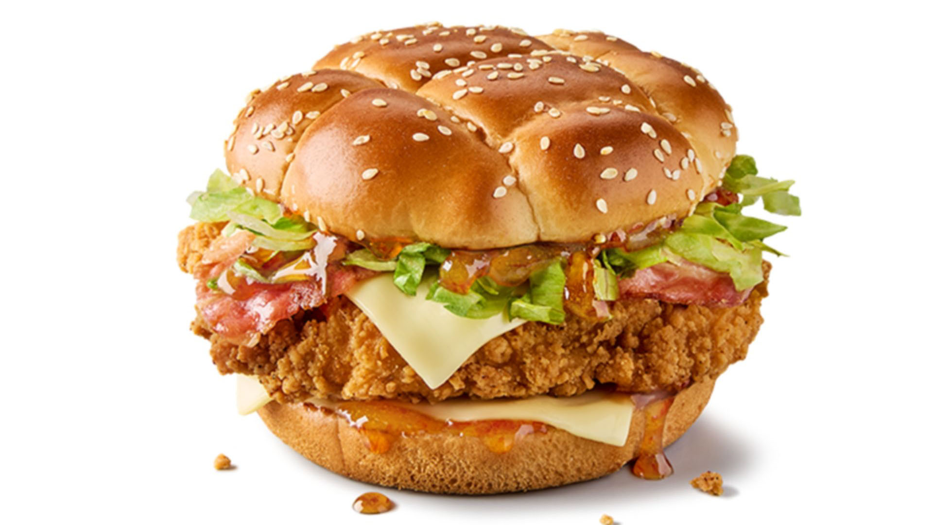 A photo of the McCrispy burger.