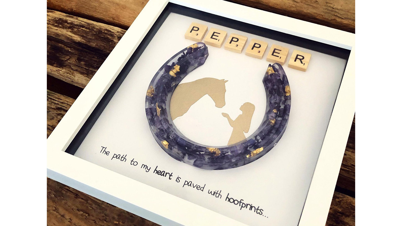 framed horse hair keepsake