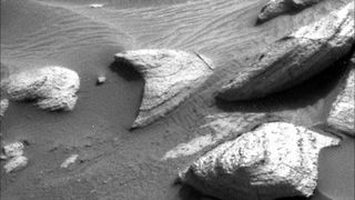 The Curiosity rover from NASA captured a rock shaped as a &quot;Star Trek&quot; communicator badge on Jan. 9, 2024.