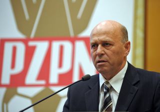 Ex-Poland international Grzegorz Lato addresses delegates on Ocotber 30, 2008 in Warsaw, after being elected head of Poland's corruption-ridden PZPN football federation.