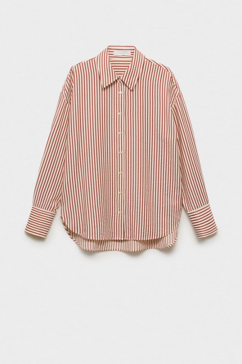 MANGO, Striped Straight Shirt