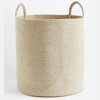  woven cotton basket from H&M in beige colourway 