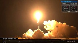 Falcon 9 and EchoStar 23 Lift Off