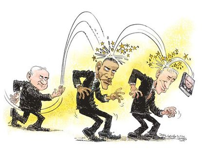 Obama cartoon Robert Gates memoir