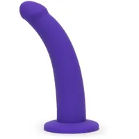 purple curved dildo with suction base