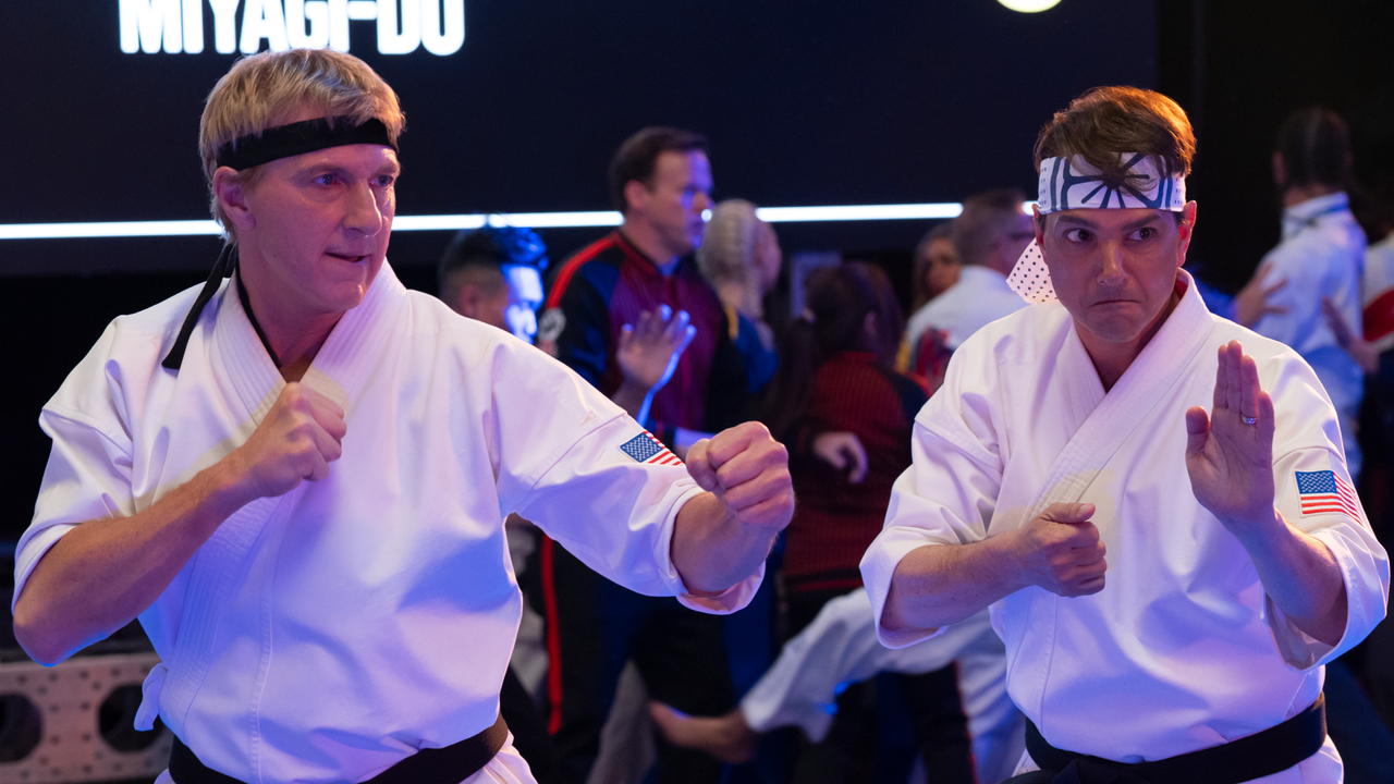 johnny and daniel fighting one last time during a karate tournament in cobra kai season 6 finale