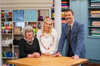 The Great British Sewing Bee 2022 is overseen by new series host Sara Pascoe, plus judges Esme Young and Patrick Grant.