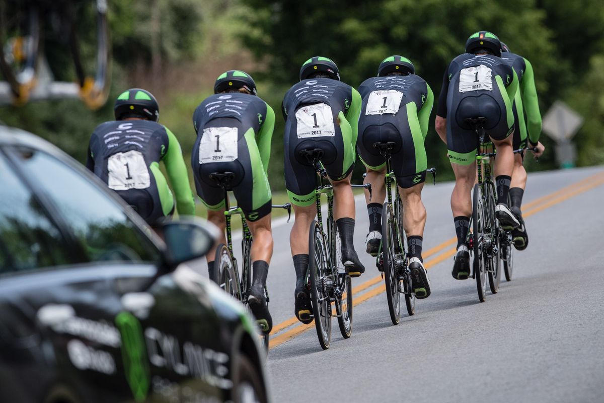 Cylance riders kept it tight during todays team time trial