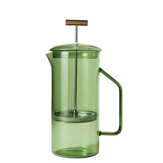 Green glass french press