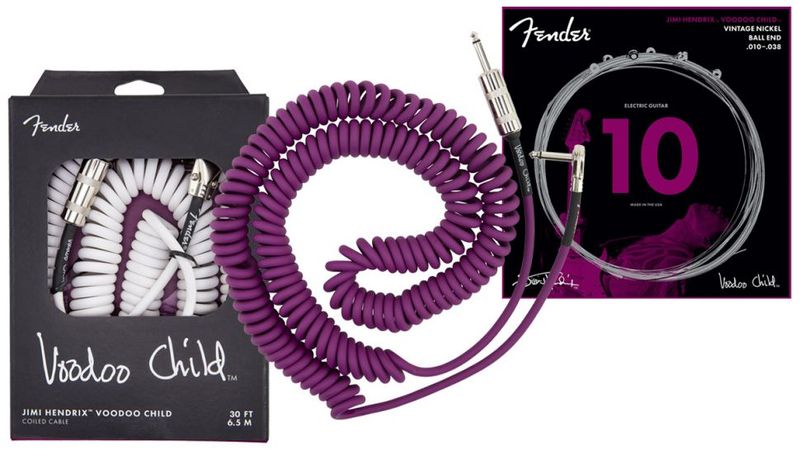 Câble Instrument Fender Hendrix Voodoo Child Coil Straight/Angle 30' - Violet - Style Vintage
