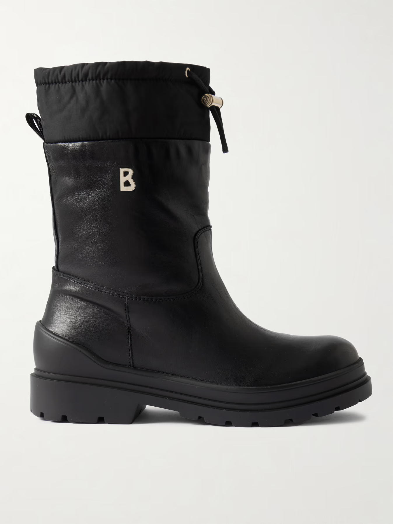 Bogner St. Moritz shell-trimmed shearling-lined leather ankle boots