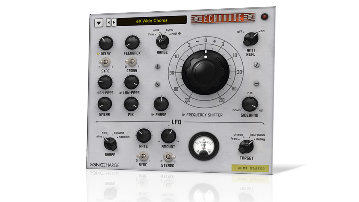 Echobode is, at its heart, a delay with a frequency shifter in the feedback loop