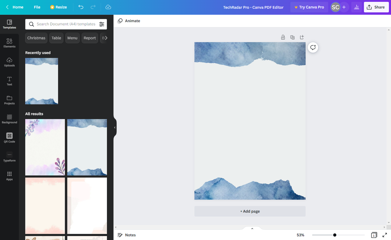 Screenshot of Canva PDF Editor
