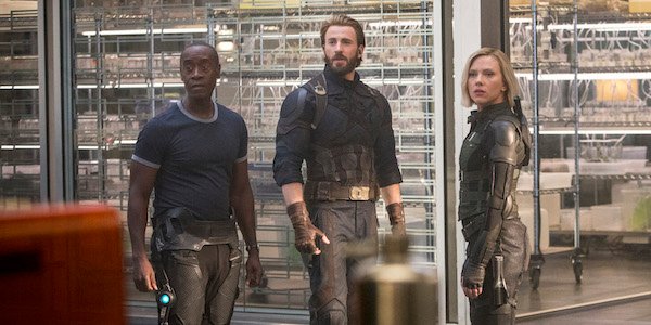 War Machine, Captain America and Black Widow in Infinity War