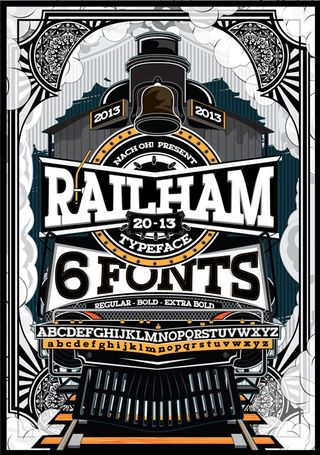 Free fonts: RailHam