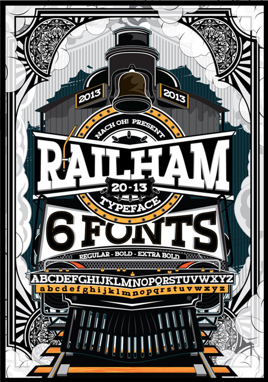 Free fonts: RailHam