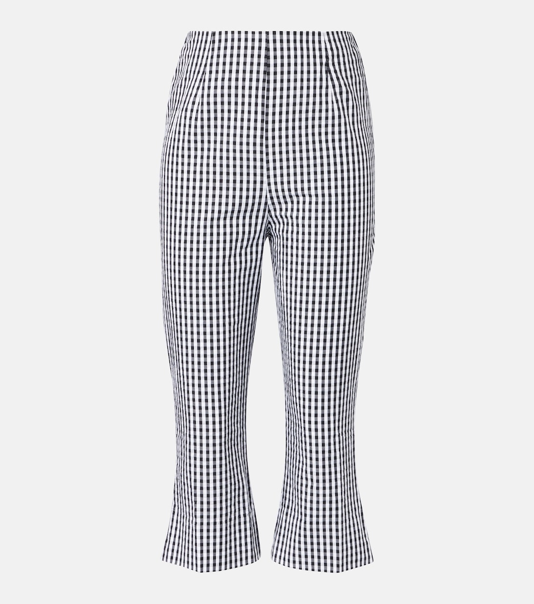 Gingham Cotton Poplin Capri Pants in Black - Faithfull