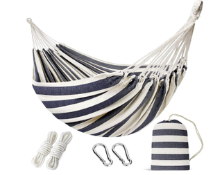 blue striped hammock