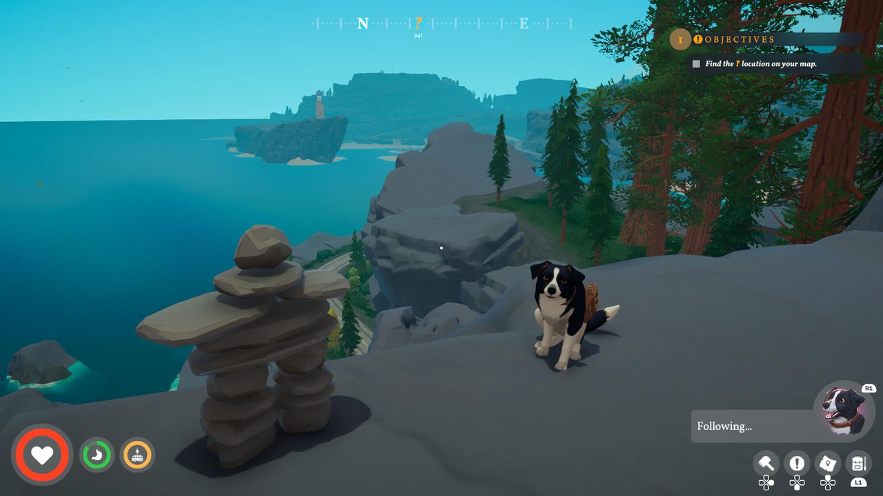 Screens of a camper exploration game in Unity