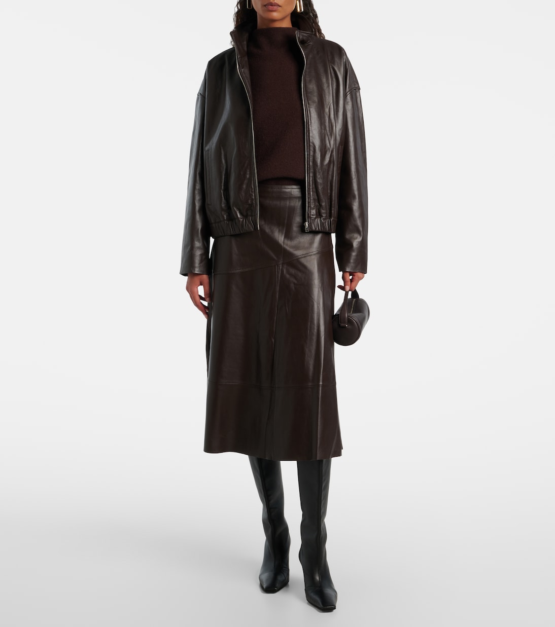 Leather Midi Skirt