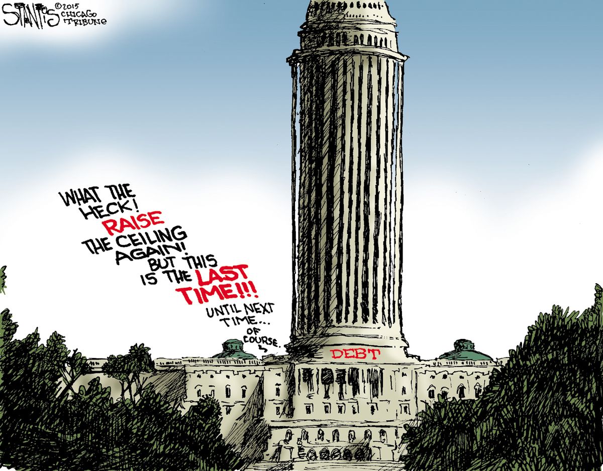 Political cartoon U.S. Debt Ceiling | The Week