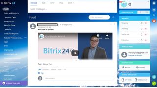 Bitrix24's activity feed in use
