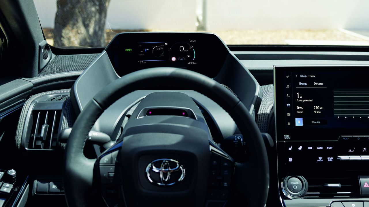 The driver's display in the Toyota bZ4X