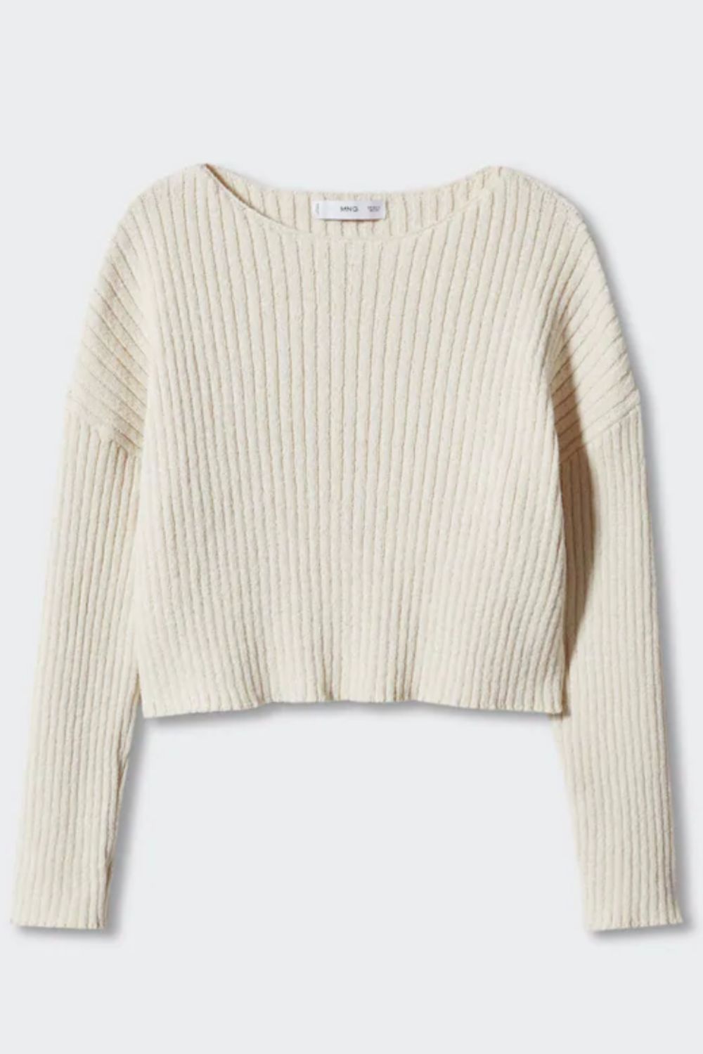 Mango Boat neck ribbed sweater