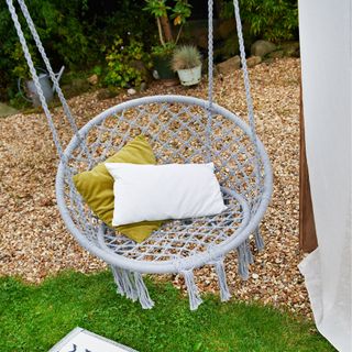 swing chair with cushions