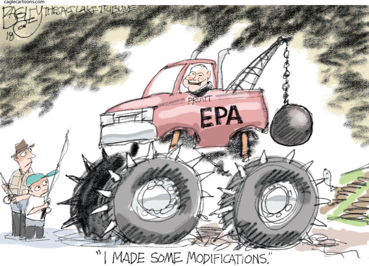 Political cartoon U.S. Scott Pruitt environment EPA | The Week