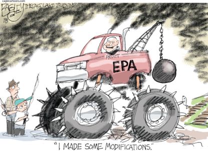 Political cartoon U.S. Scott Pruitt environment EPA