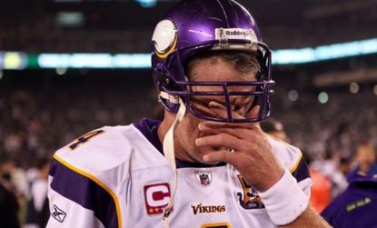 Brett Favre's record-breaking 500th touchdown pass could be one of his last.