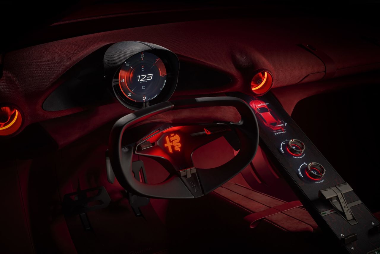 interior view of the new Alfa Romeo Cuororosso