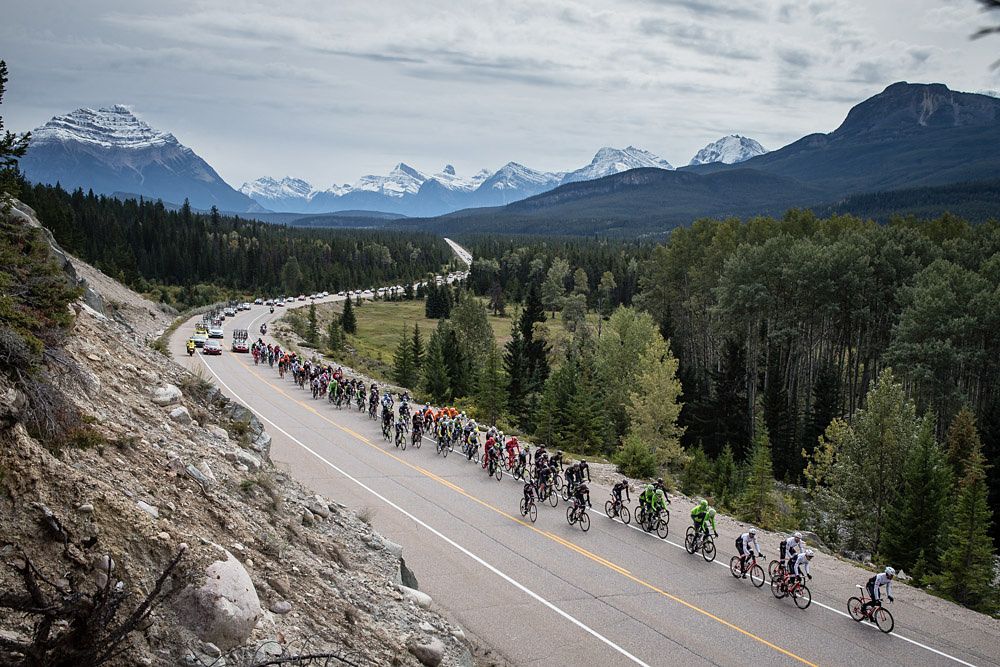 Jasper National Park provided the dramatic backdrop for todays race