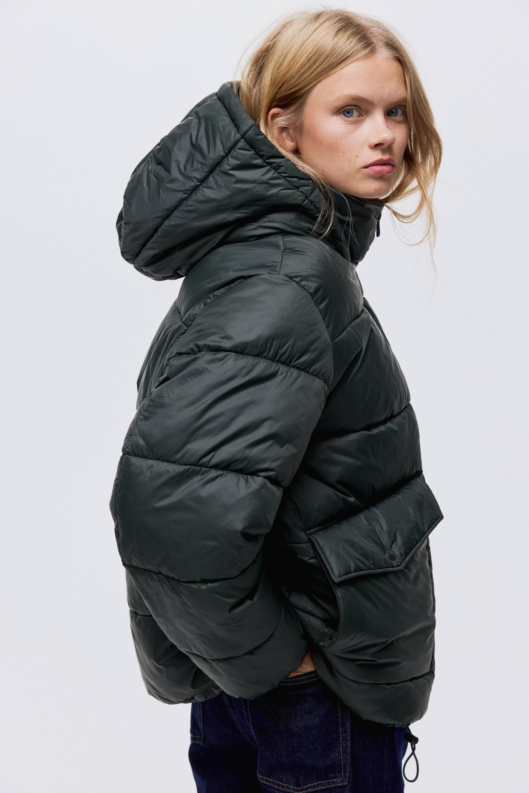 Oversized Puffer Jacket - Black