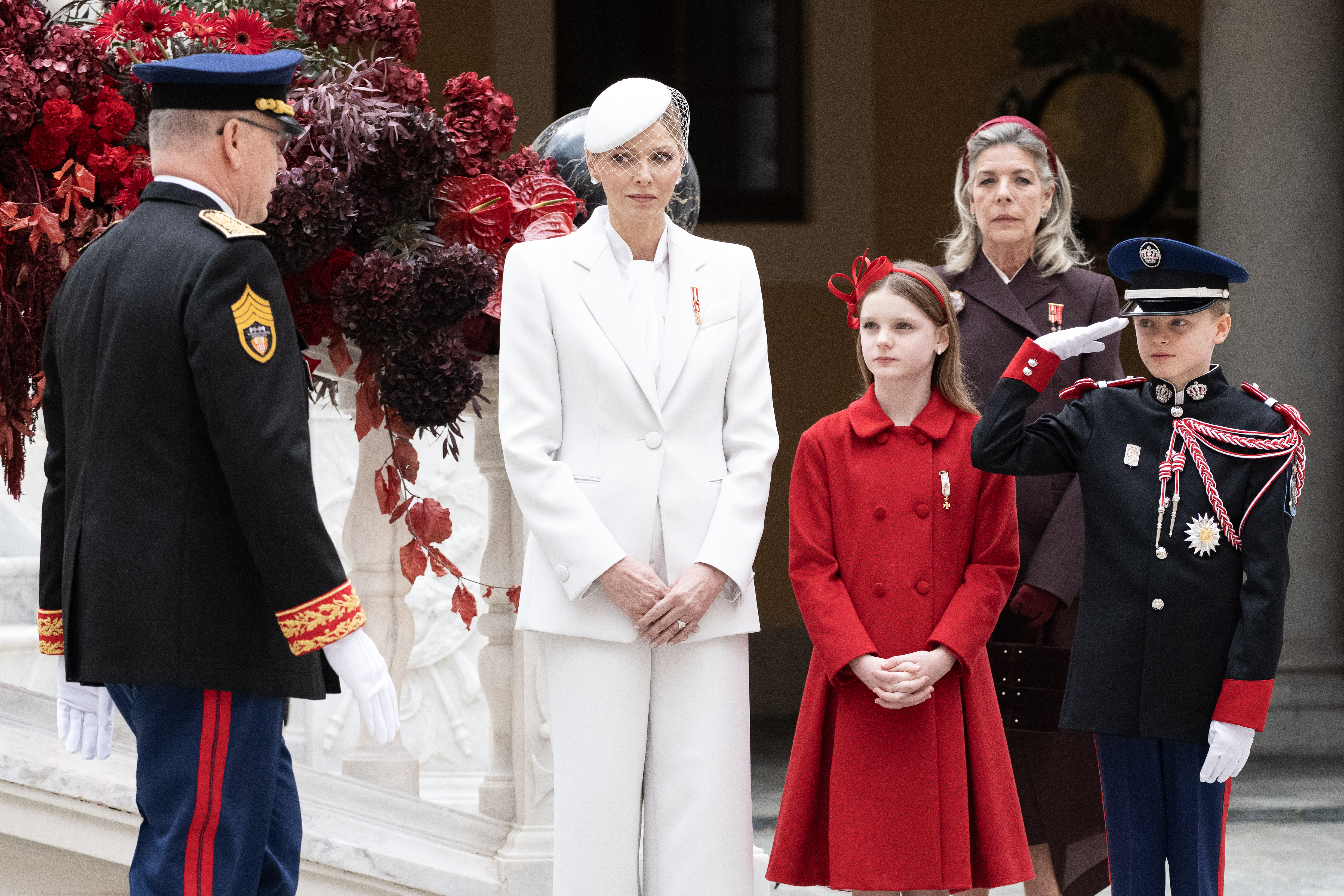 Princess Charlene Prince Albert with their Twins