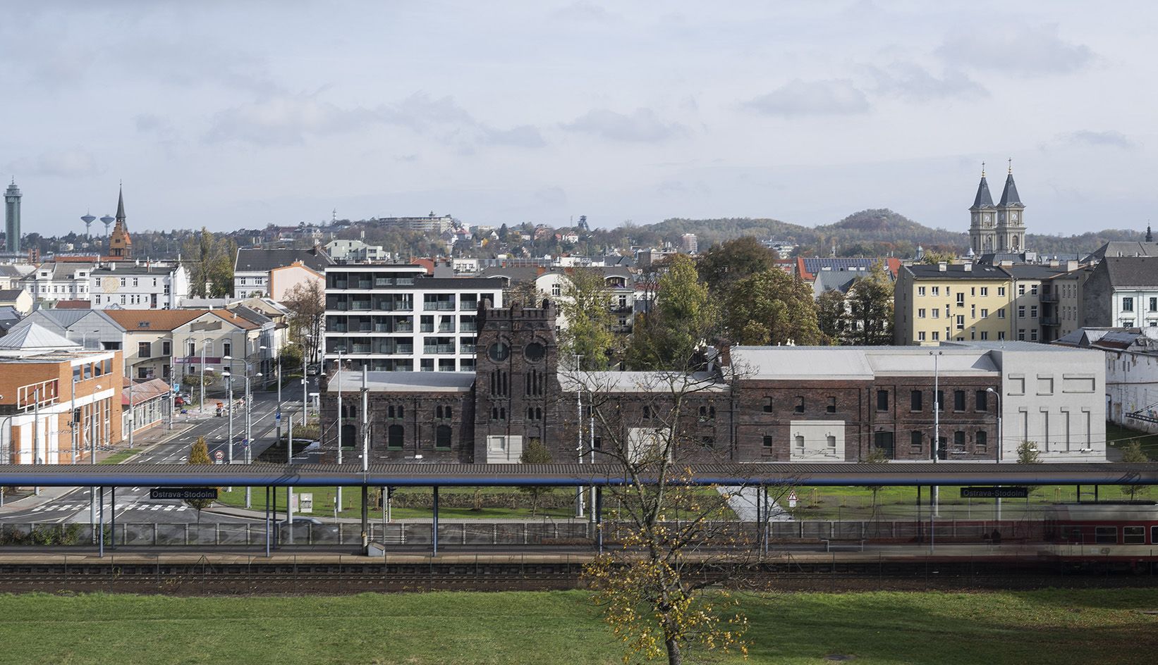 Letecký snímek výstavy PLATO Ostrava od KWK Promes