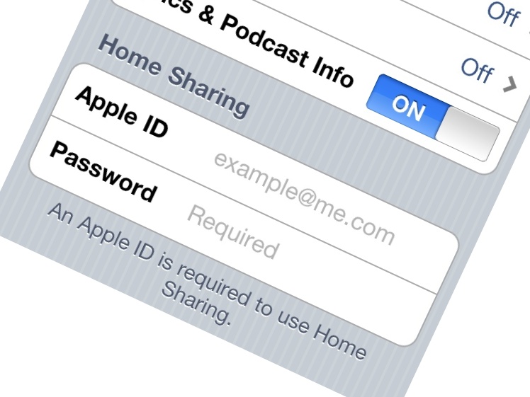 iPhone iOS 4.3 Home Sharing