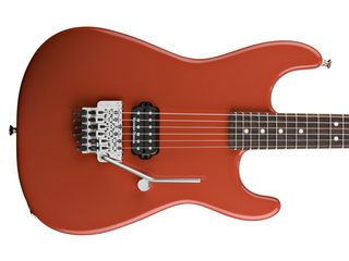 The "wild card": a San Dimas Style 1 in Fiesta Red with, for the first time, a rosewood fingerboard.